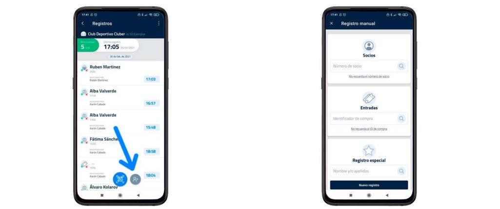 Guía: registro manual