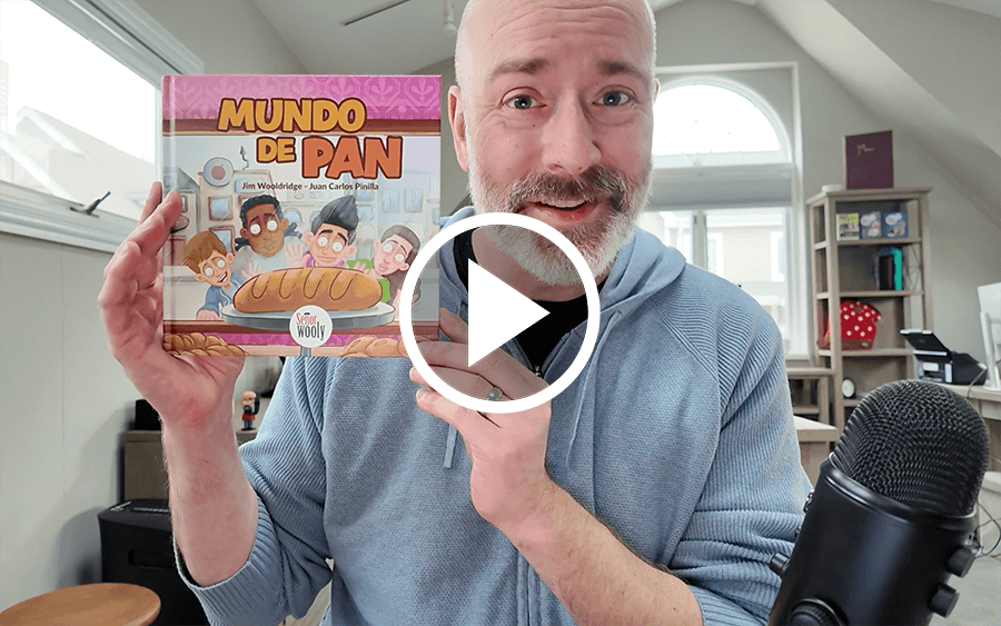 A video of Jim Wooldridge sharing the new book, Mundo de Pan.