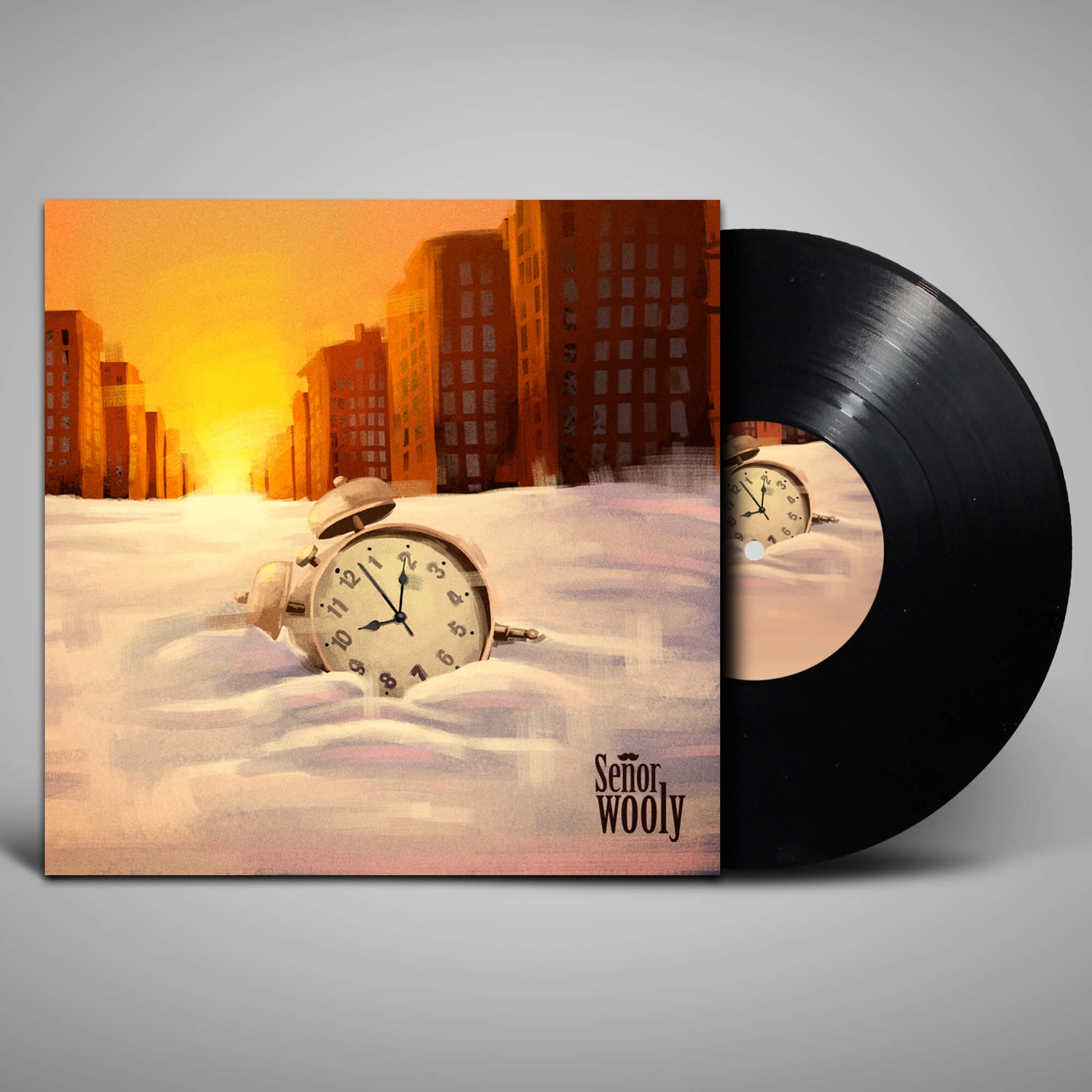 Vinyl record celebrating Wooly Week 2025