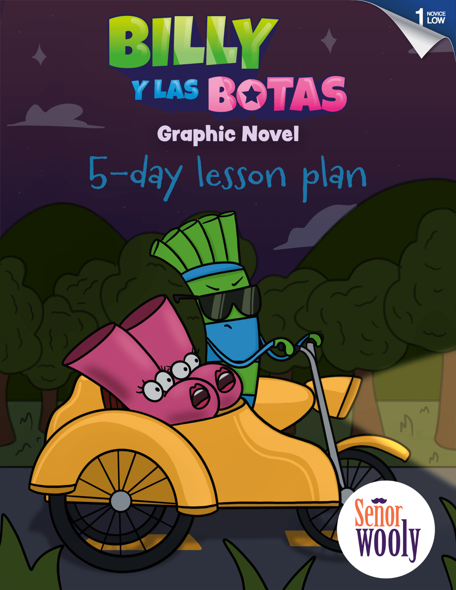 The cover of rhe 5-day lesson plan for Billy y Las Botas