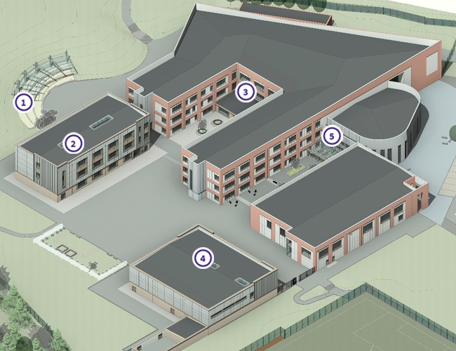 Park Mains High School plan of redesigned school
