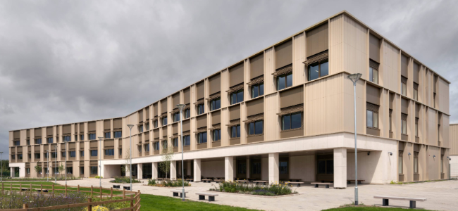 New Paisley Grammar School Community Campus showing pupil entrance.