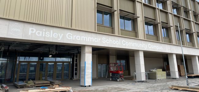 Paisley Grammar School Community Camnpus pupils entrance