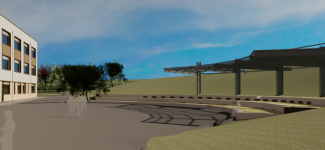 Park Mains High School outdoor teaching ampitheatre