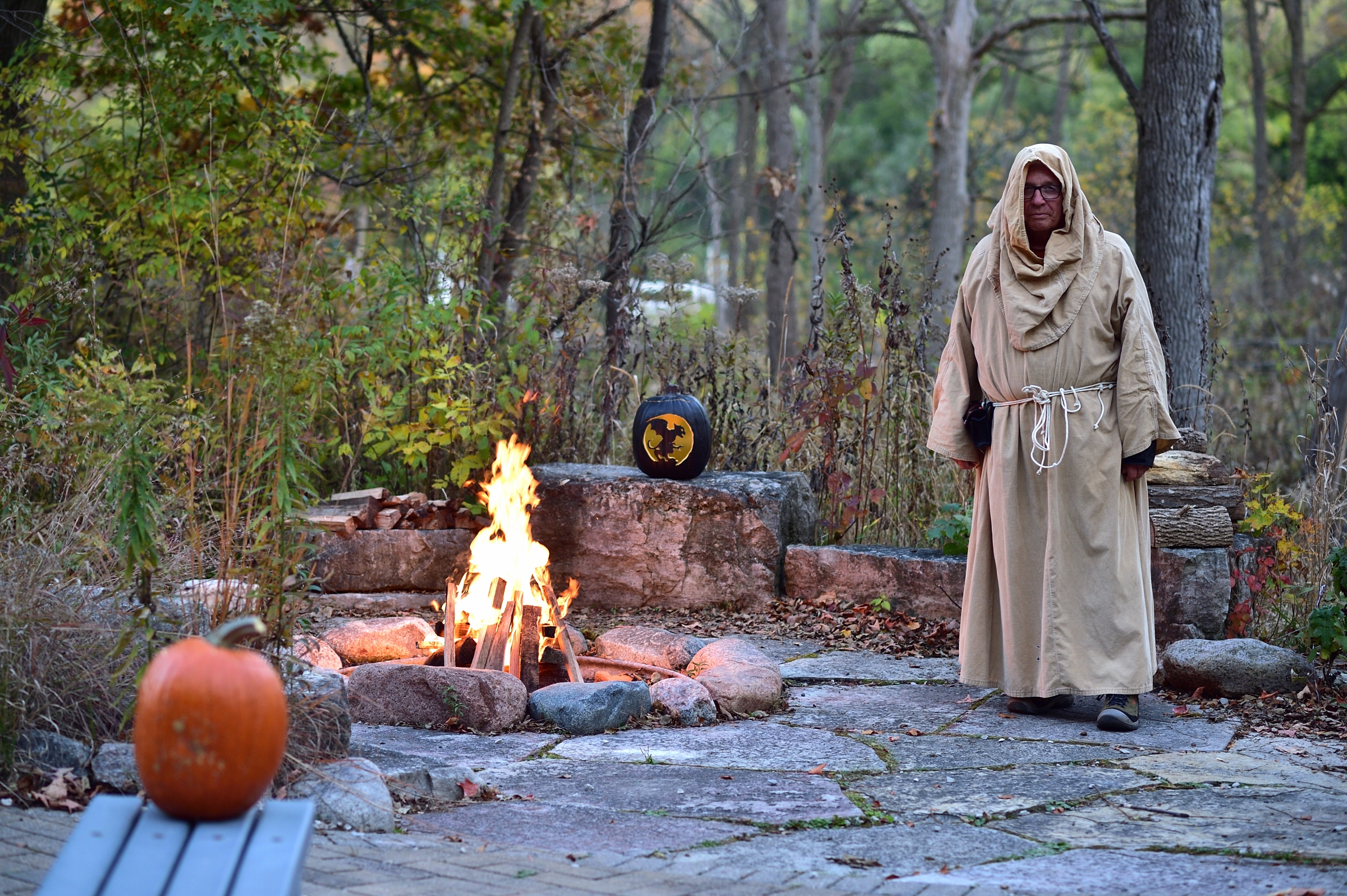 A druid at Halloween Haunts at Wehr Nature Center