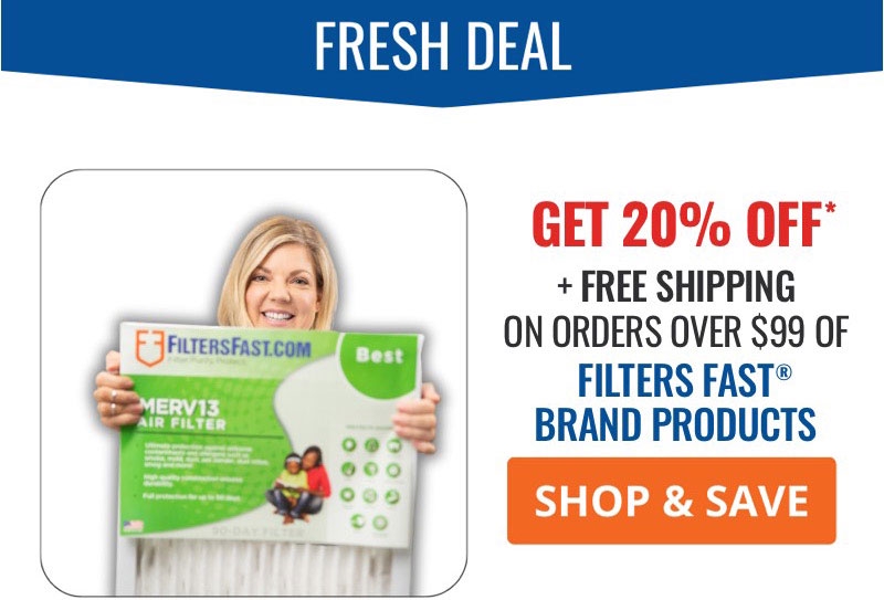 Fresh Deal: Get 20% off Filters Fast brand products and free shipping on orders over $99