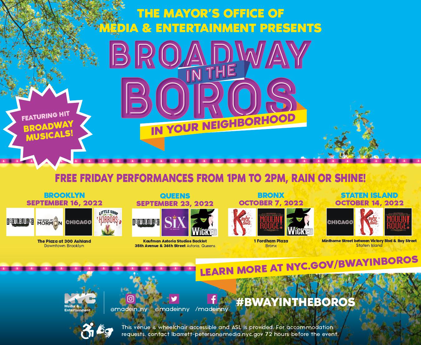 MOME Announces the Return of the ‘Broadway in the Boros’ Series 