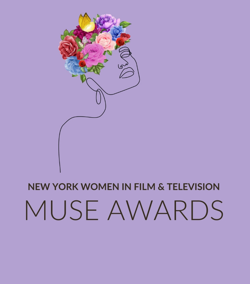 muse awards graphic with woman with flowers on head