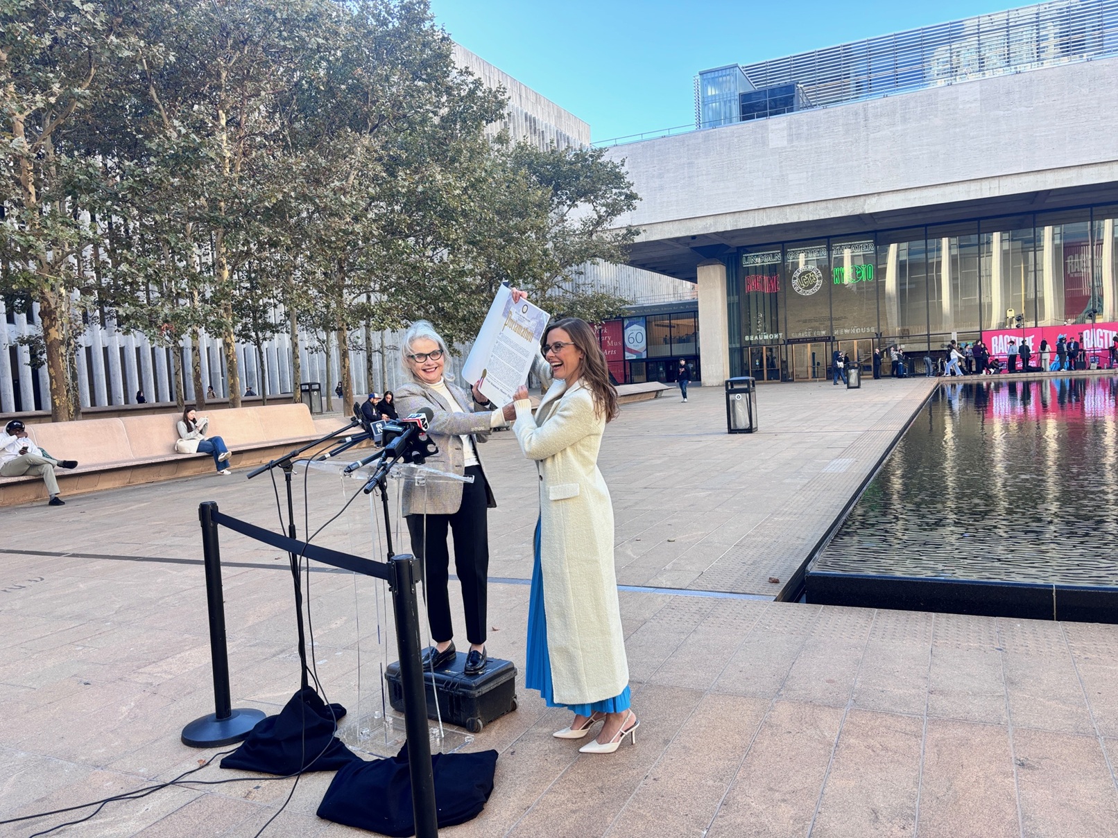 MOME Commissioner Kaufman and Lincoln Center Theater’s Artistic Director Lear deBessonet