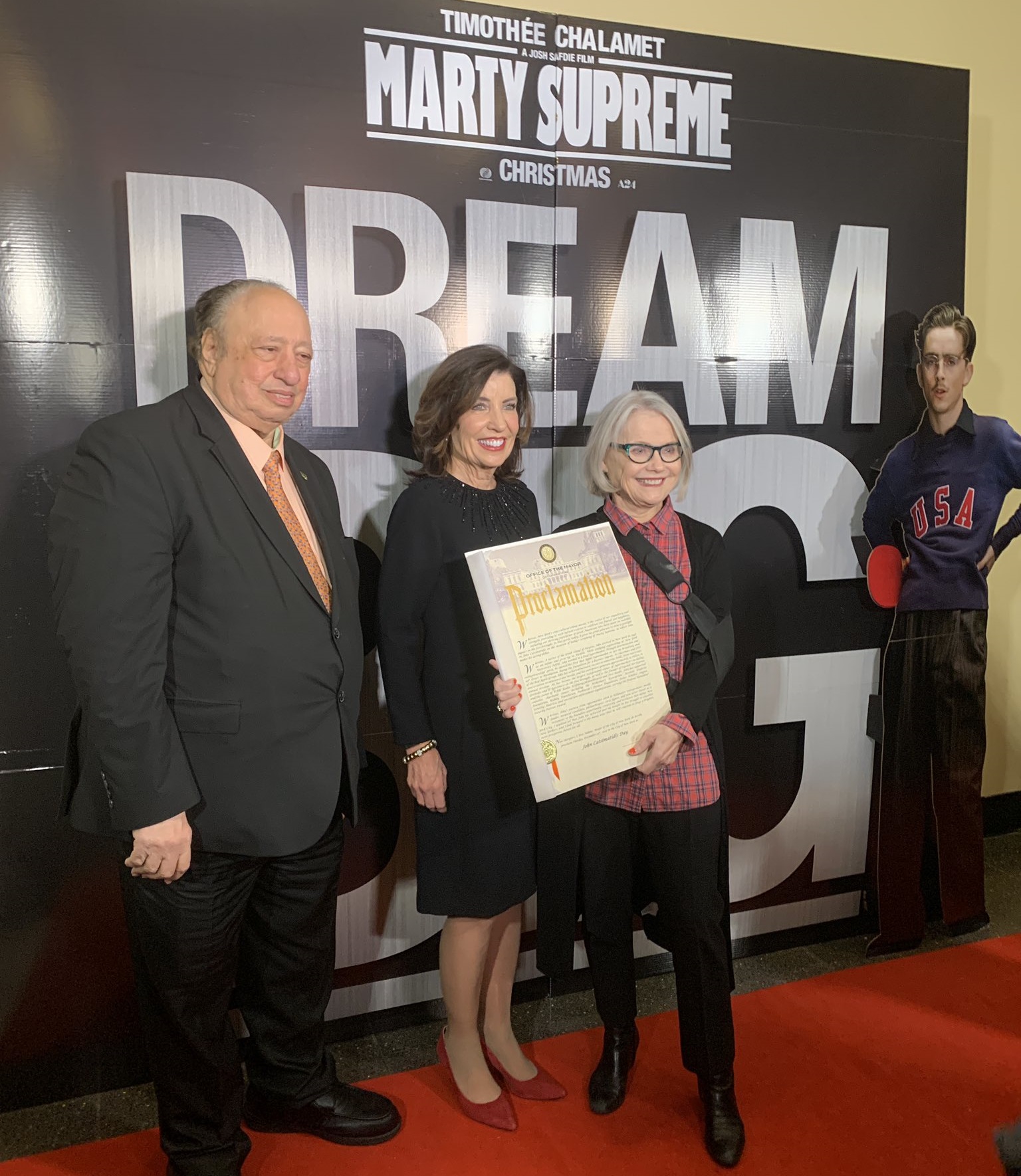 John Catsimatidis, Governor Kathy Hochul and MOME Commissioner Pat Swinney Kaufman