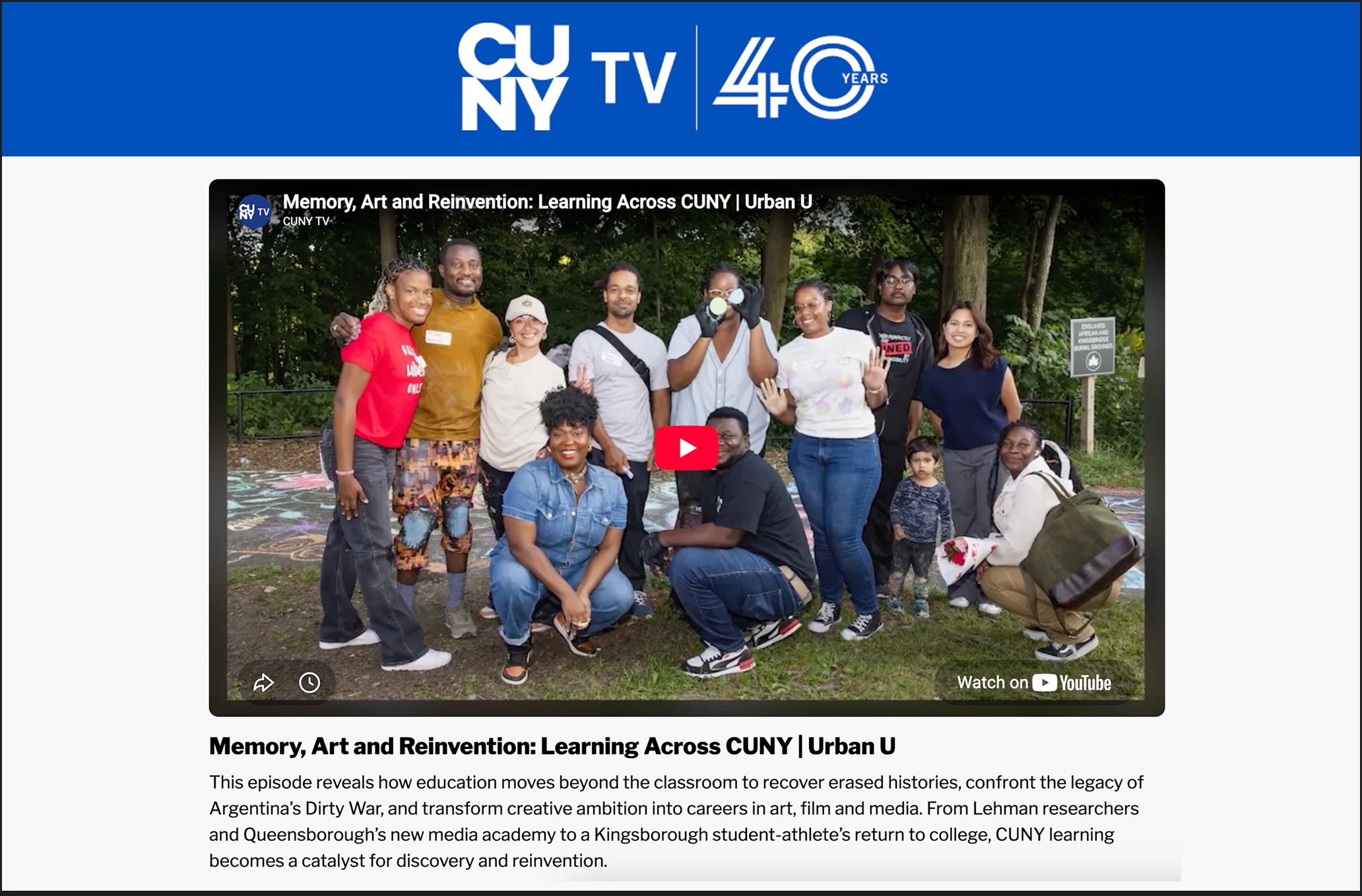 CUNY TV Graphic