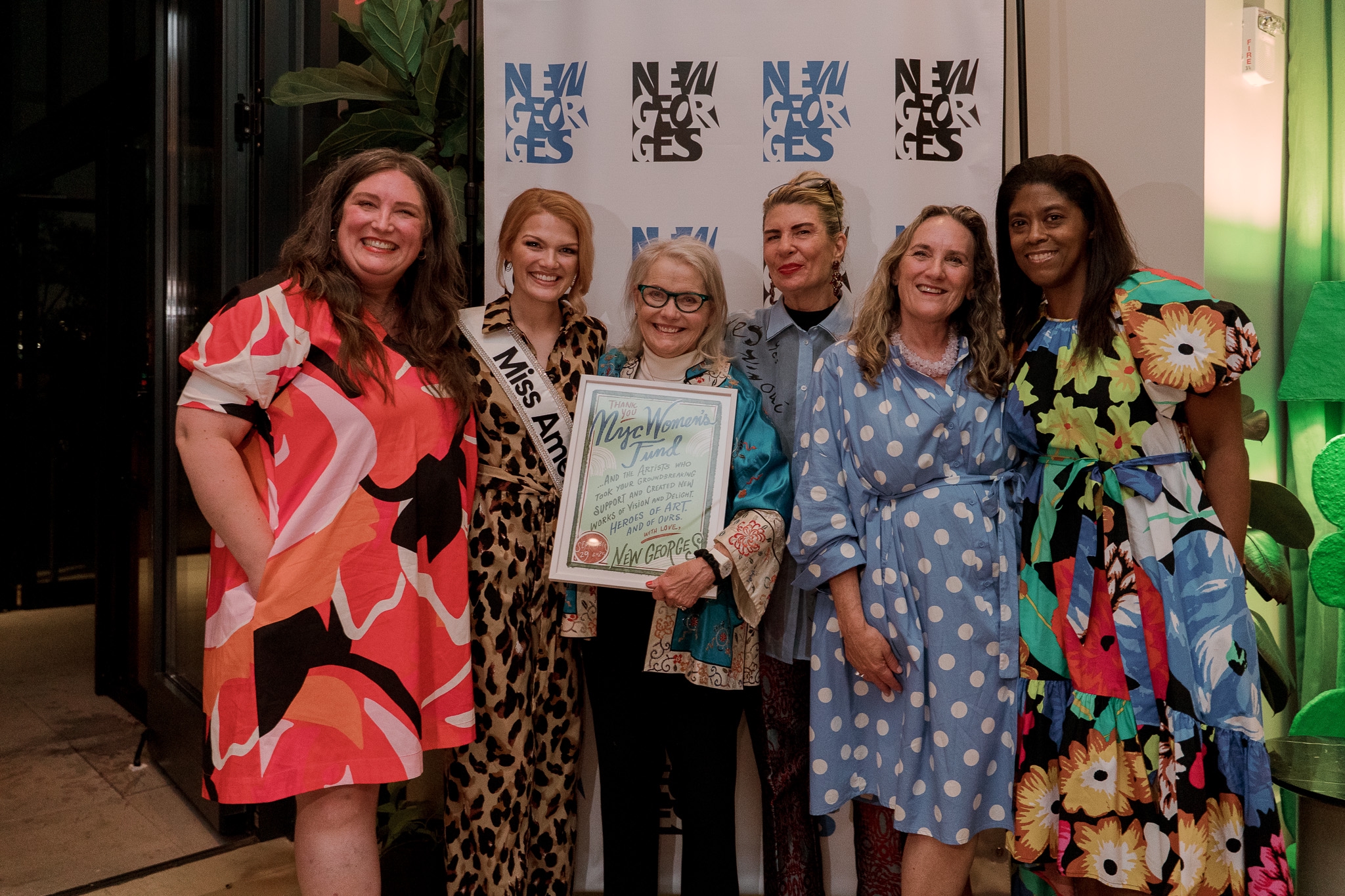 New Georges’ Jaynie Saunders Tiller, Miss New York 2025 and Miss America 2026 Cassie Donegan, MOME Commissioner Pat Kaufman, MOME’s Carla Hoke-Miller, MOME’s Alia Jones-Harvey