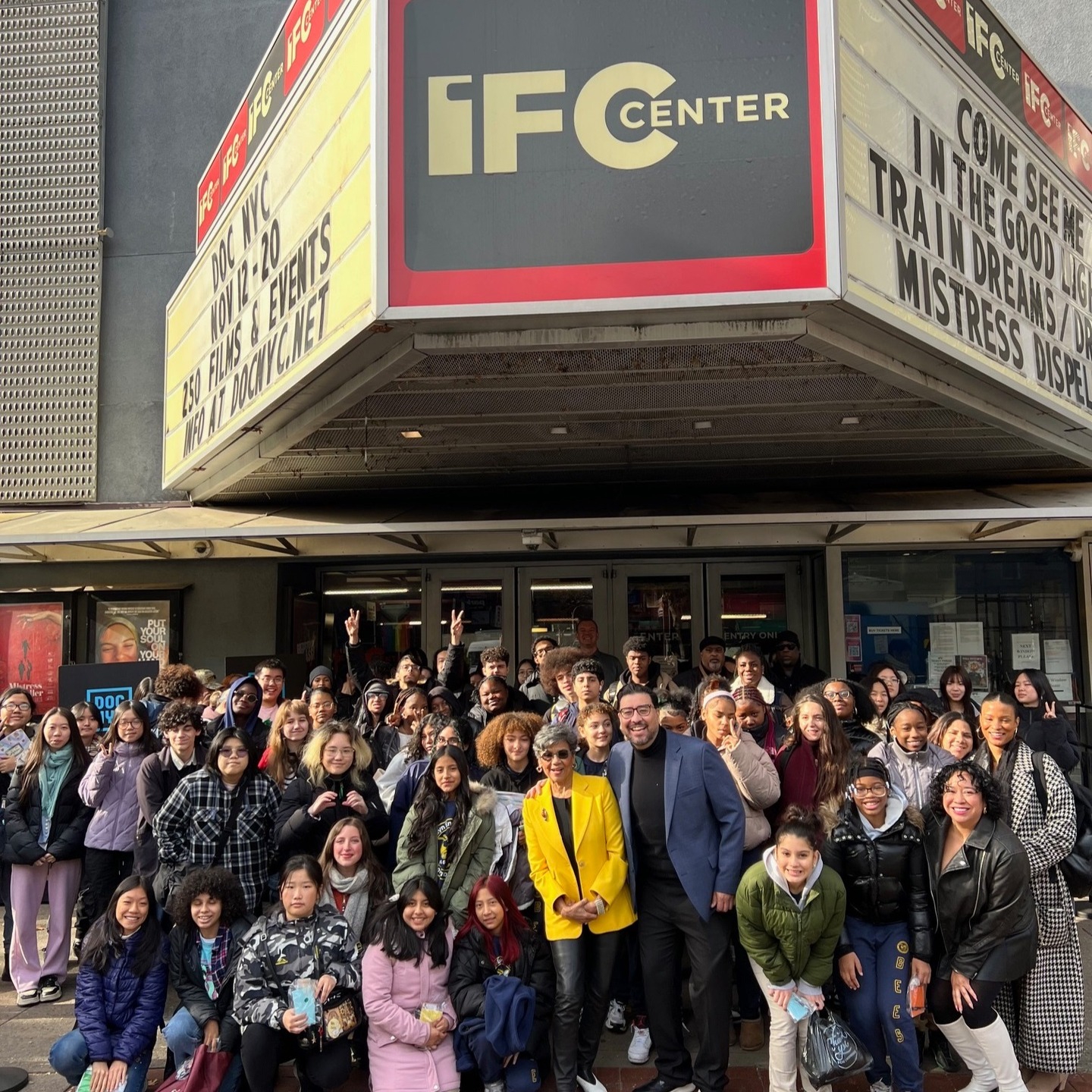 Students and cast of Street Smart attend screening at the IFC Center on November 20, 2025