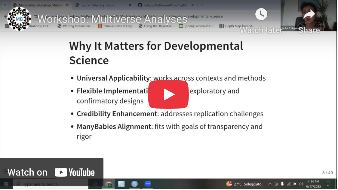 youtube thumbnail of workshop: multiverse analyses