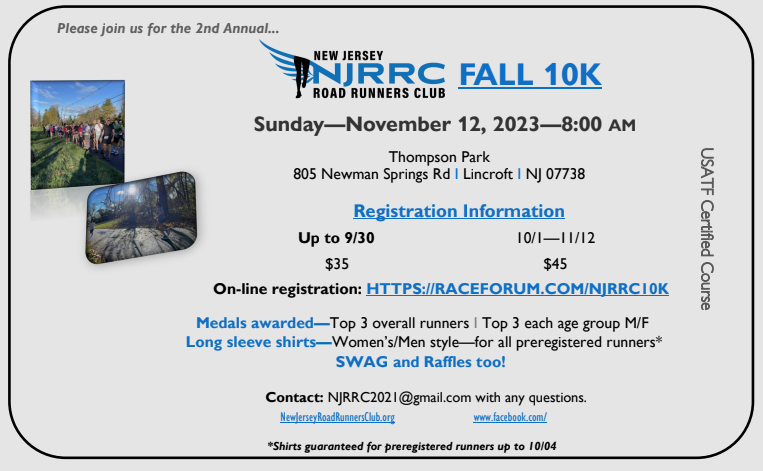 NJRRC Fall 10K