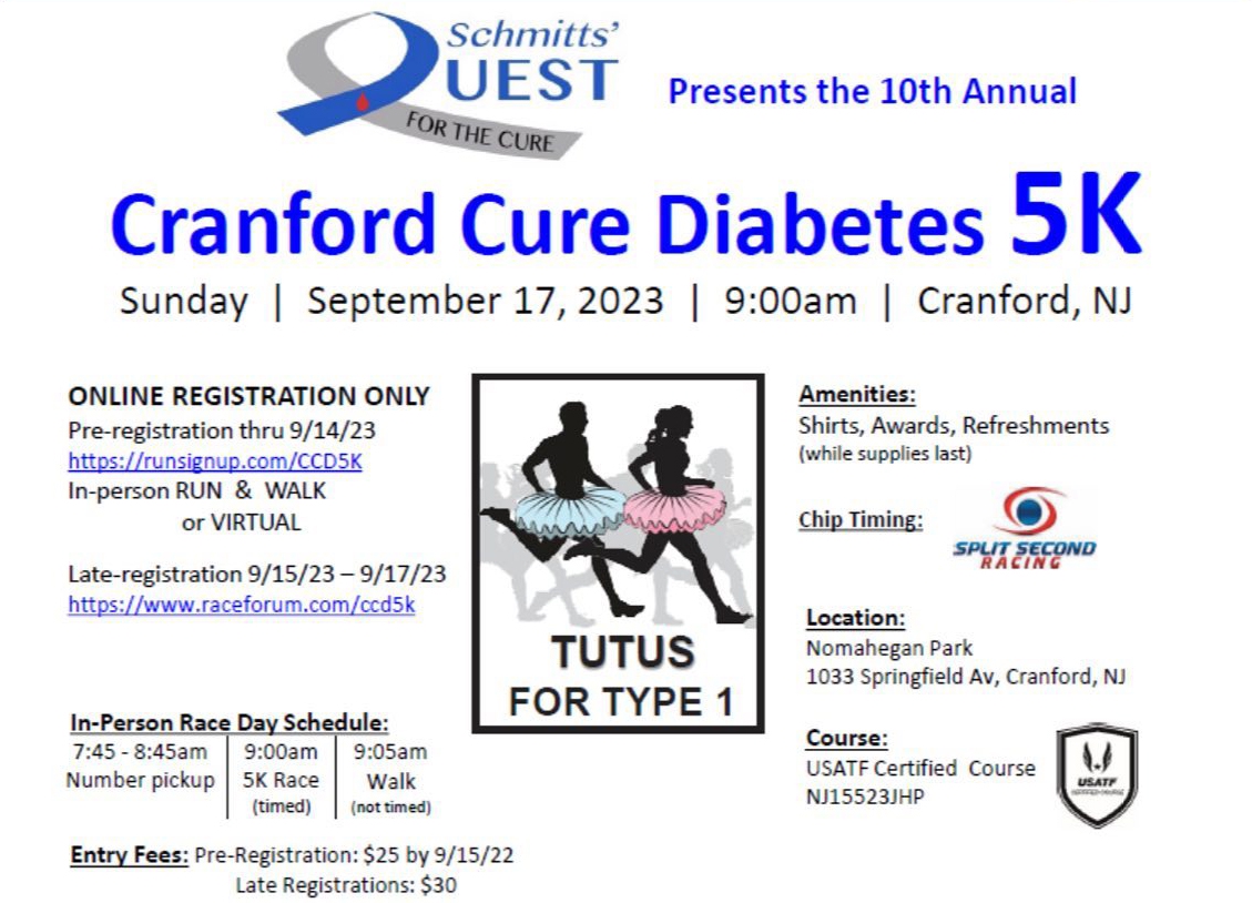 2023 Cranford Cure Diabetes 5K