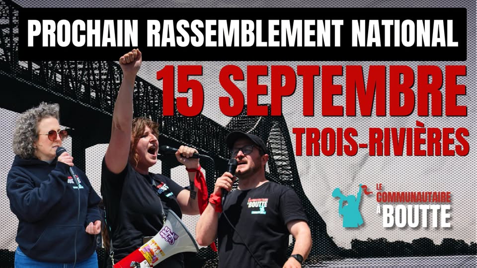 image du rassemblement national du communautaire à boutte du 15 septembre à Trois-Rivières
