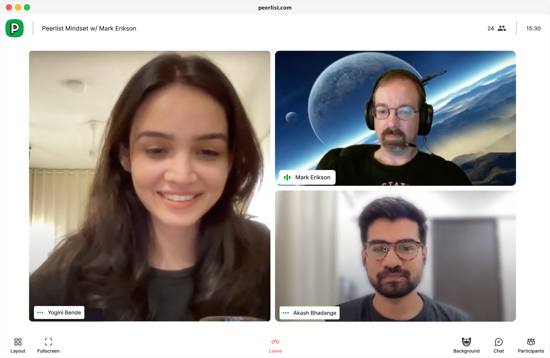 Peerlist Mindset hosted on Dyte