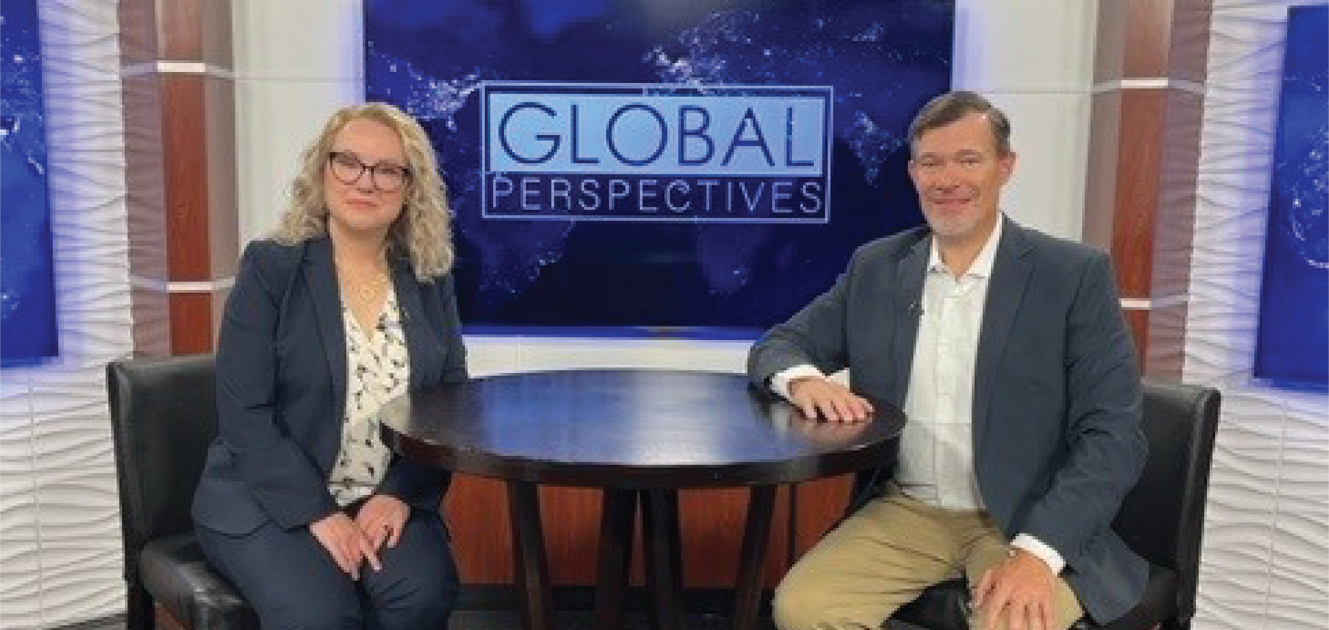 David Dumke and Lindsey Ford at WUCF TV's Global Perspectives