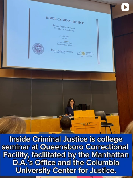 It’s critical for decision-makers to listen to incarcerated people and learn from their experiences and perspectives. We celebrated members of our office and Queensborough participants who learned alongside each other in our Inside Criminal Justice program with Columbia University!