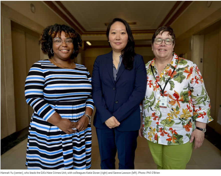 Standing Against Hate New Yorkers of all backgrounds deserve to feel safe in Manhattan, and in addition to raising awareness and working with communities, we regularly prosecute crimes driven by hate. As of December, hate crimes prosecutions are up 25% compared to 2021, before D.A. Bragg took office. In May, we announced the sentencing of Jesse Diaz Ramos to 25 years in state prison for stabbing a 32-year-old transgender woman after calling her an anti-gay slur outside of a homeless shelter on Randall’s Island. In June, we announced the indictment of a women for allegedly attacking a 38-year-old woman onboard a subway while making antisemitic remarks. 