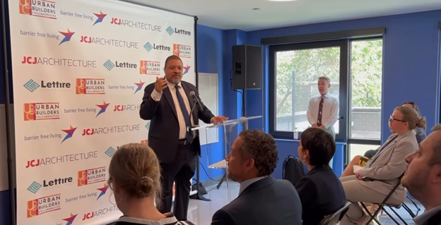 D.A. Bragg gave remarks celebrating the opening of Barrier Free Living’s Freedom Village, an extraordinary facility that provides safe, fully accessible, dignified homes to some of New York’s most vulnerable residents.