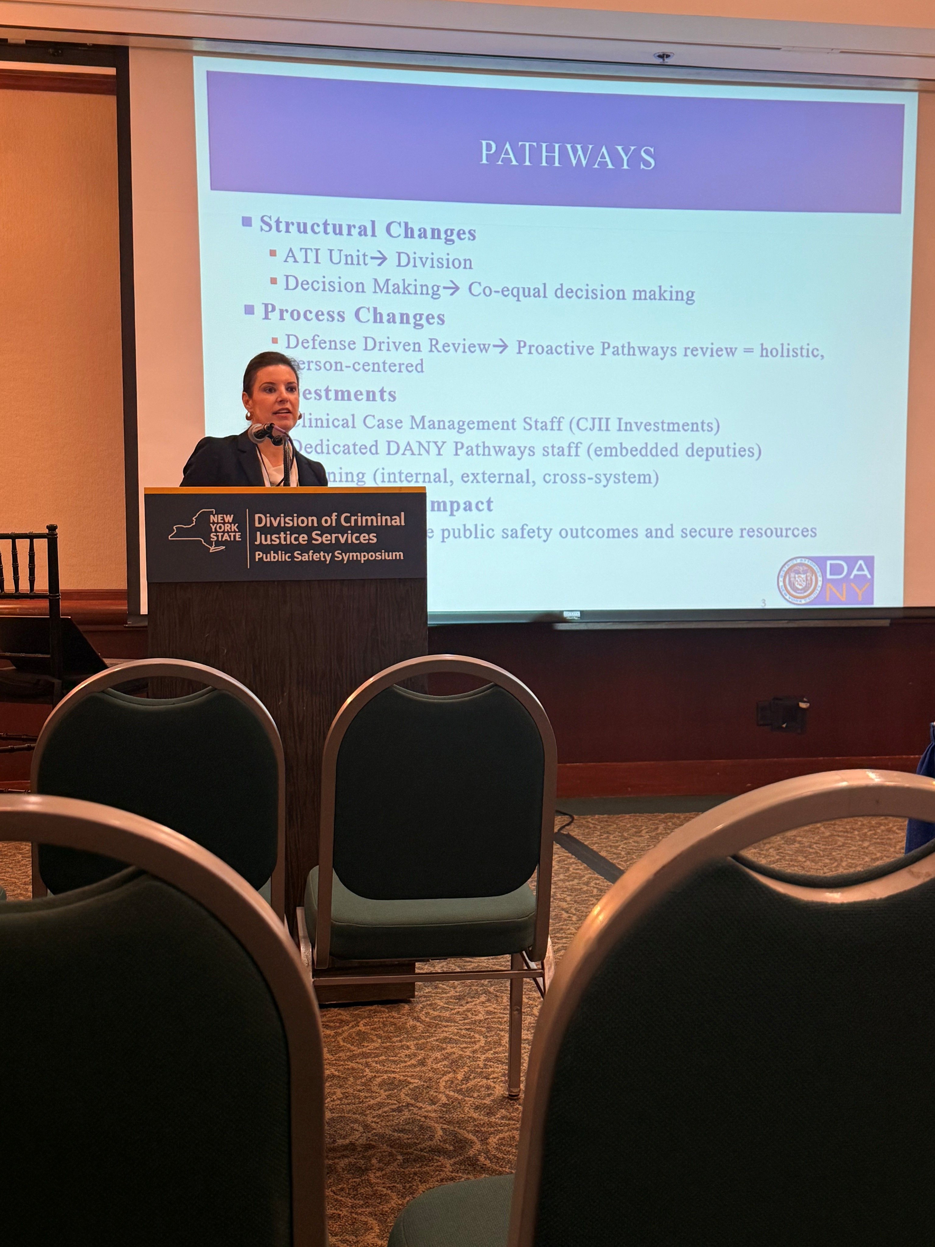 Connecting with our Community Members of our Pathways to Public Safety Division gave a presentation on their work at the DCJS Public Safety Symposium.