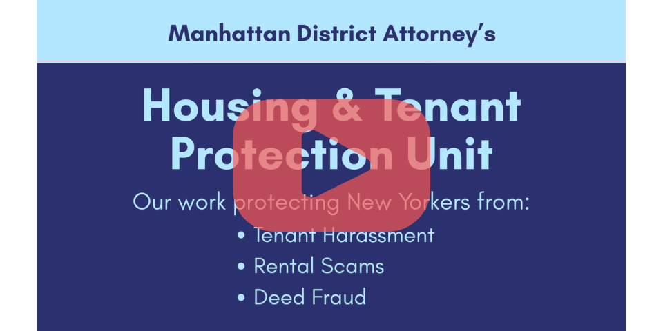 Our office’s Housing and Tenant Protection Unit was created in 2022 to root out criminal conduct by landlords and developers. The unit has charged 10 cases with 33 defendants — 18 individuals and 15 corporations. 