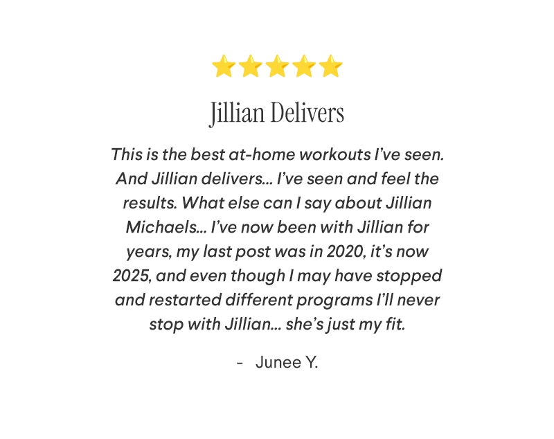 Jillian Michaels Newsletter - testimonial