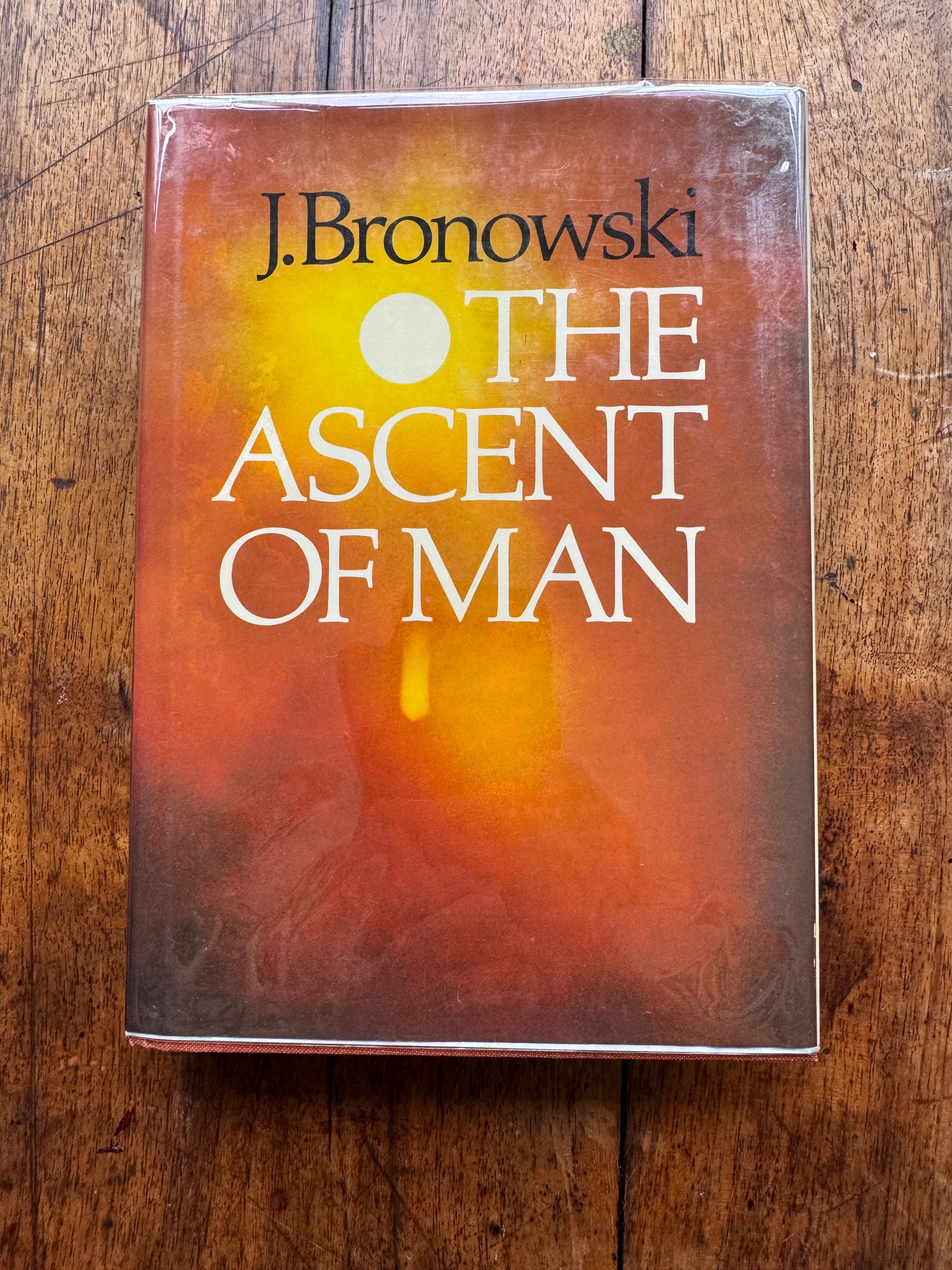 The cover of a first-edition copy of The Ascent of Man from 1973.