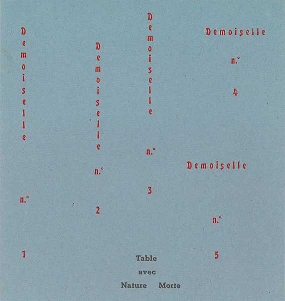 Variación sobre Les demoiselles d´Avignon : Exposición por correspondencia, otoño de 1966