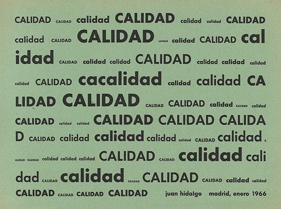 Calidad, enero de 1966