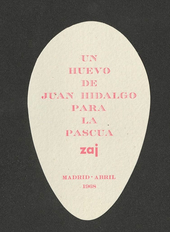 Un huevo de Juan Hidalgo para la pascua Zaj, abril 1968