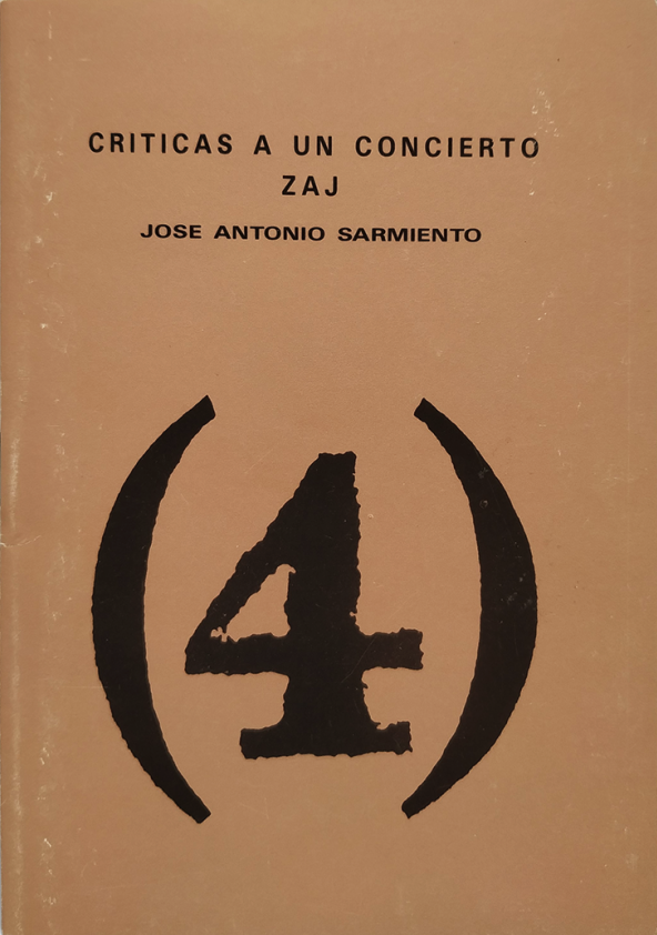Críticas a un concierto zaj. José Antonio Sarmiento