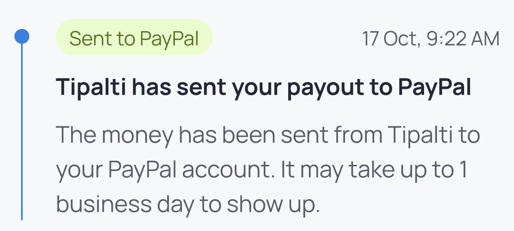 Sent to PayPal