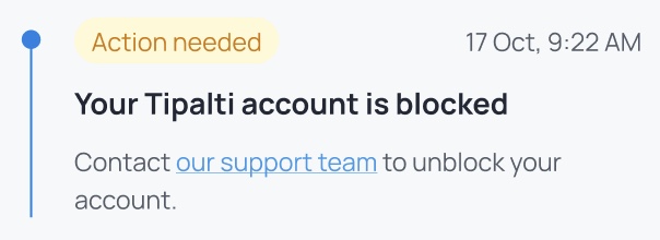 Account blocked