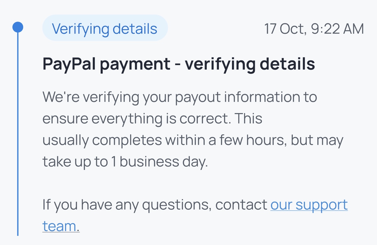 Verifying details