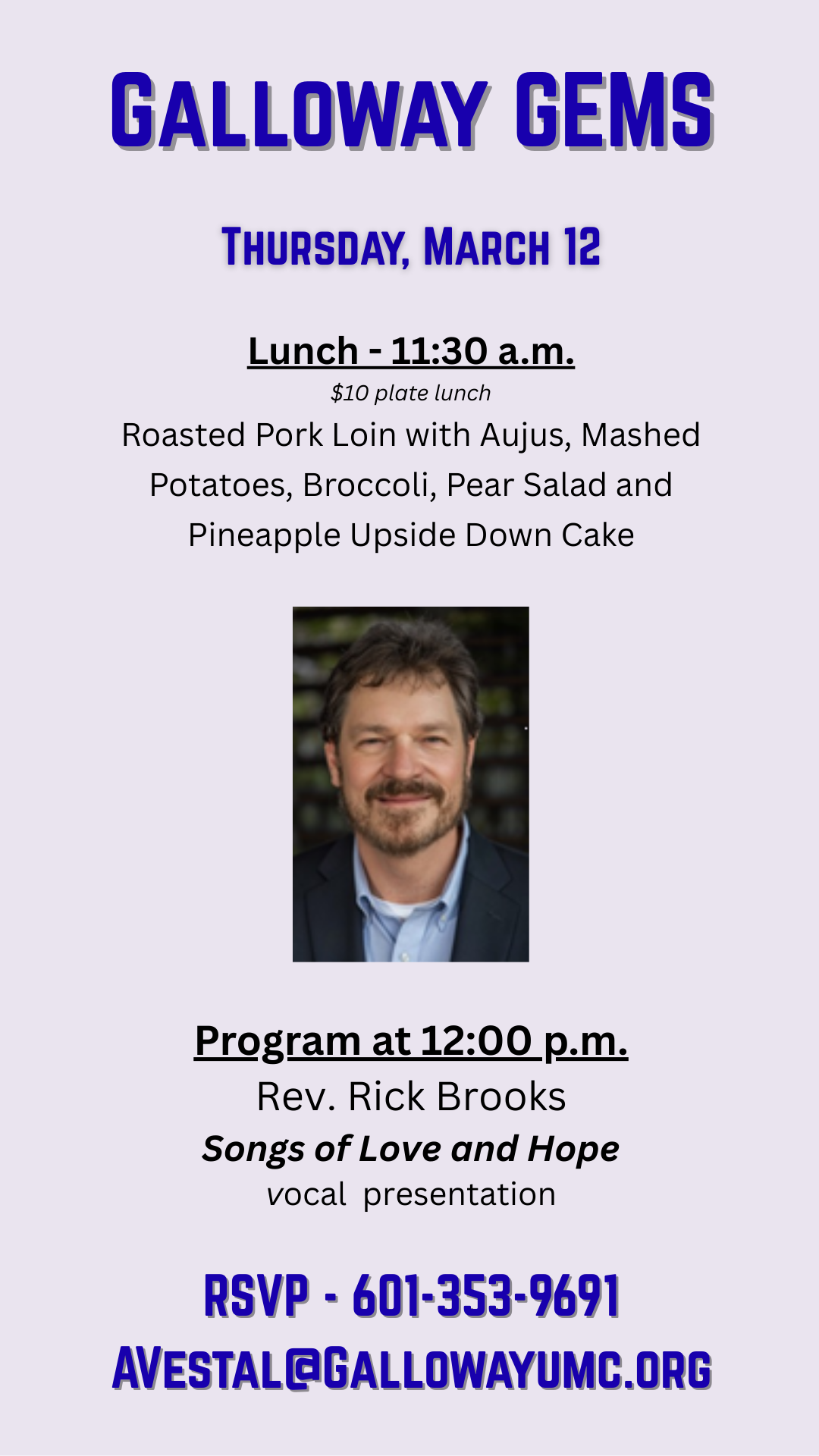 email:AVestal@Gallowayumc.org