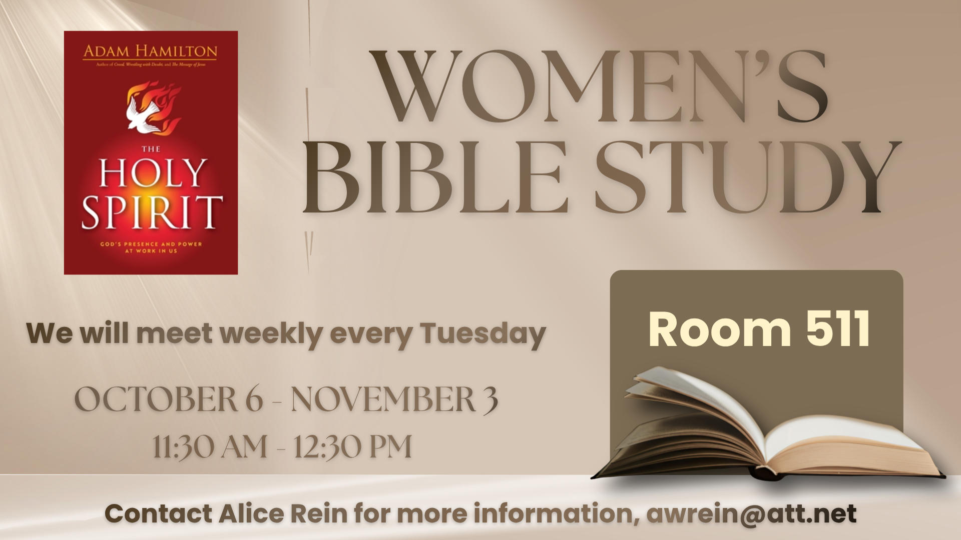 email Alice Rein - Women's Bible Study