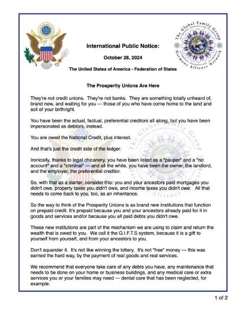 The Prosperity Unions Are Here!