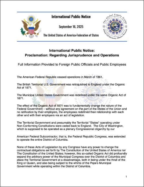 PDF International Public Notice of Proclamation Regarding Jurisprudence and Operations