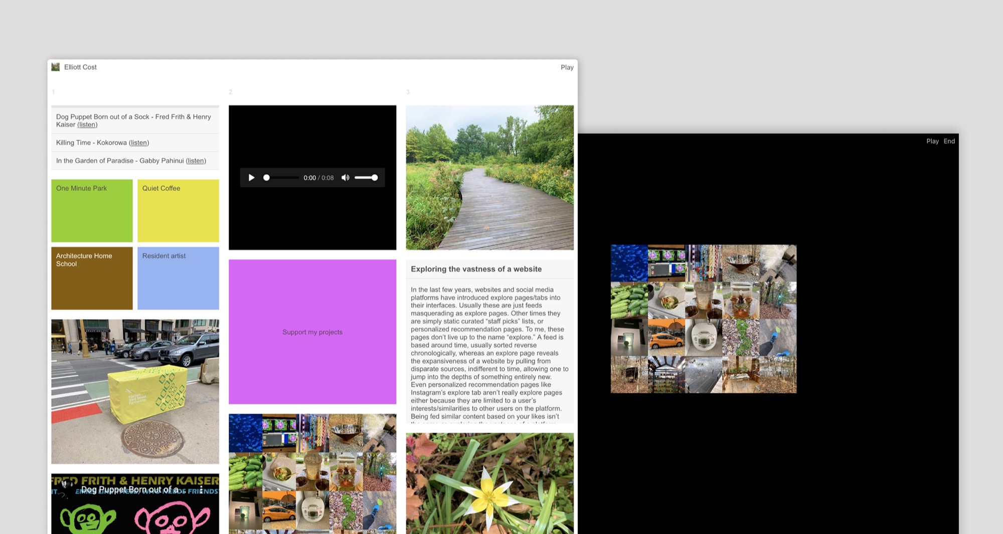 Screenshot of my first HTML template.