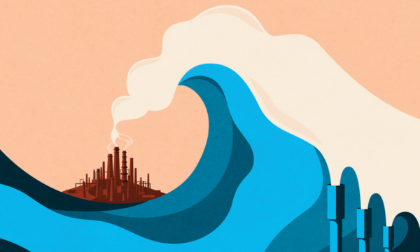 Abstract wave smoke illustration