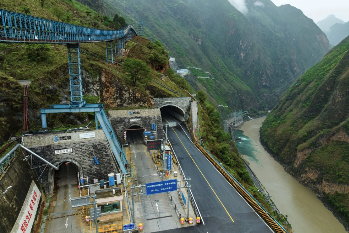 The entrance to the sprawling China Jinping Underground Laboratory, the world's biggest and deepest subterranean science lab. 
