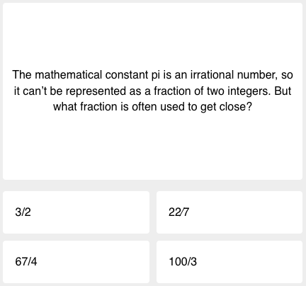 First question of the science quiz
