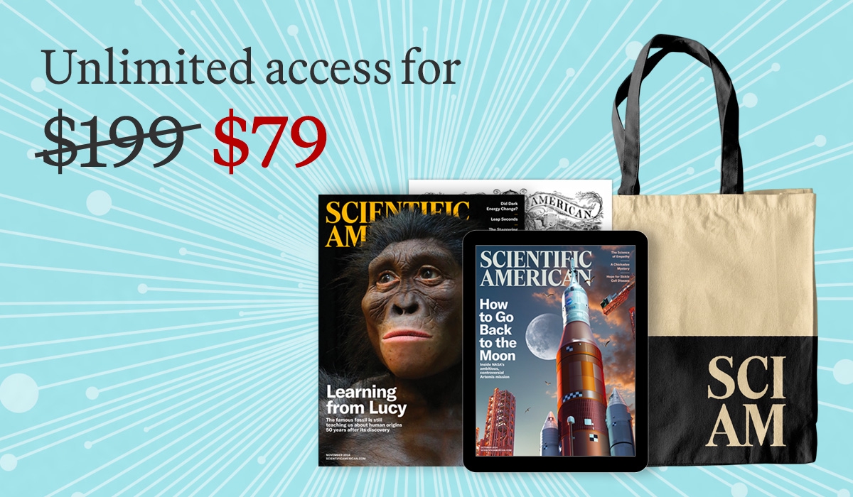 Scientific American Cover Issues and Tote Bag