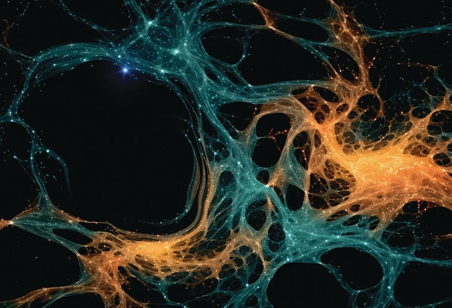 An illustration of a cosmic web