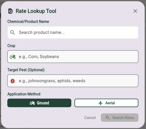 EPA rate lookup