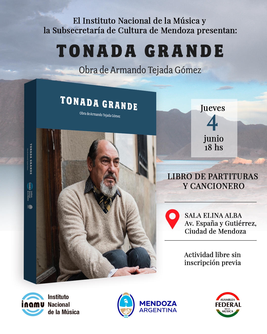 Flyer Presentación Tonada Grande. Obra de Armando Tejada Gómez