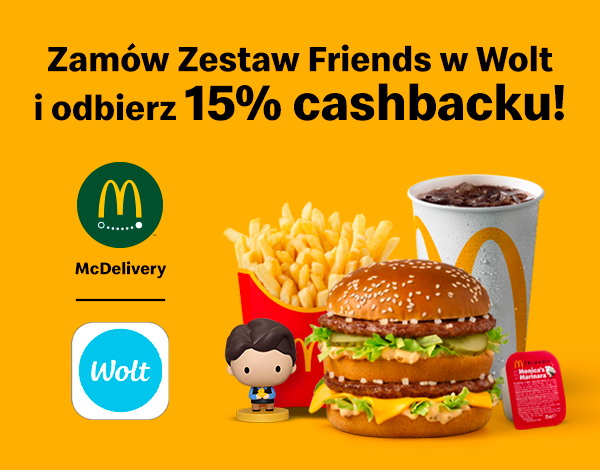 Zamów Zestaw Friends przez Wolt i zgarnij 15% cashbacku 